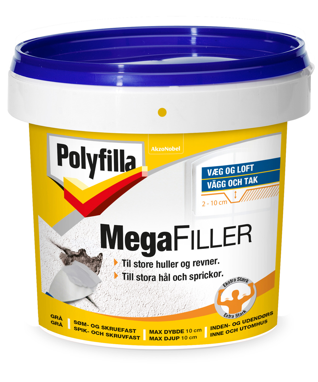 polyfilla megafiller til store huller og revner