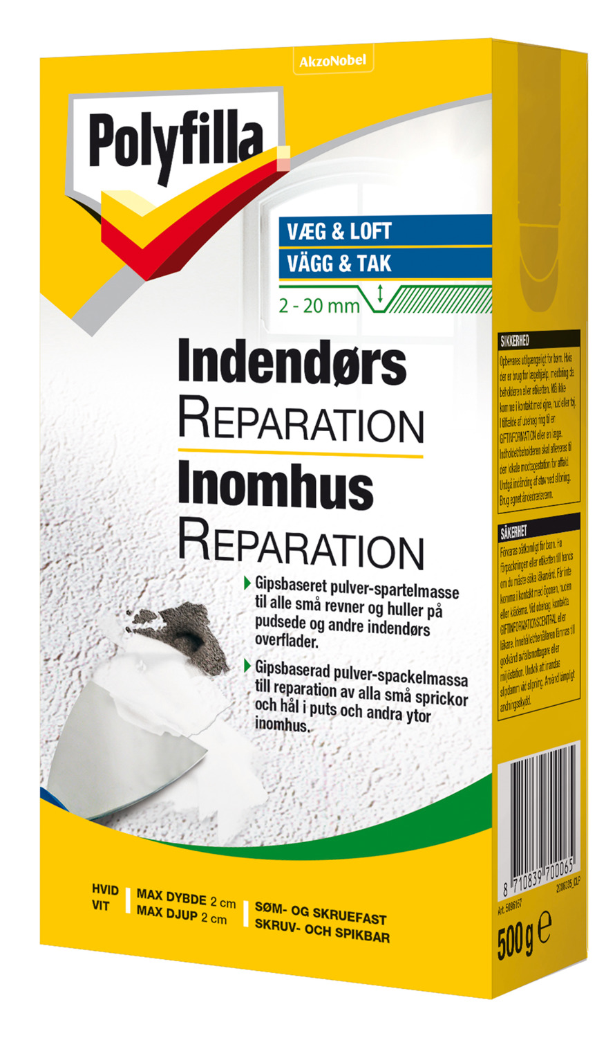 polyfilla husrep indendørs gipsbaseret