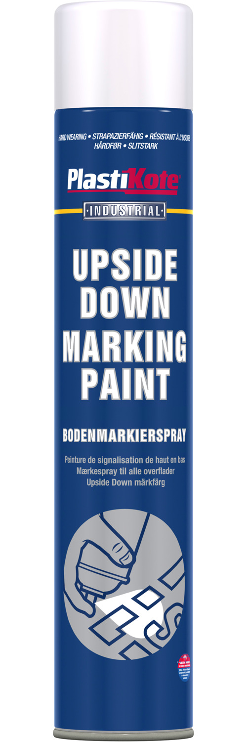 Plasti-Kote Marking Paint markering spray Hvid