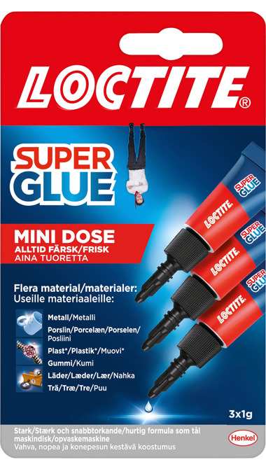 Super Glue Mini Dose, 3 pak